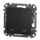 Кнопковий вимикач Schneider Electric Sedna Design & Elements для жалюзі чорний SDD114114