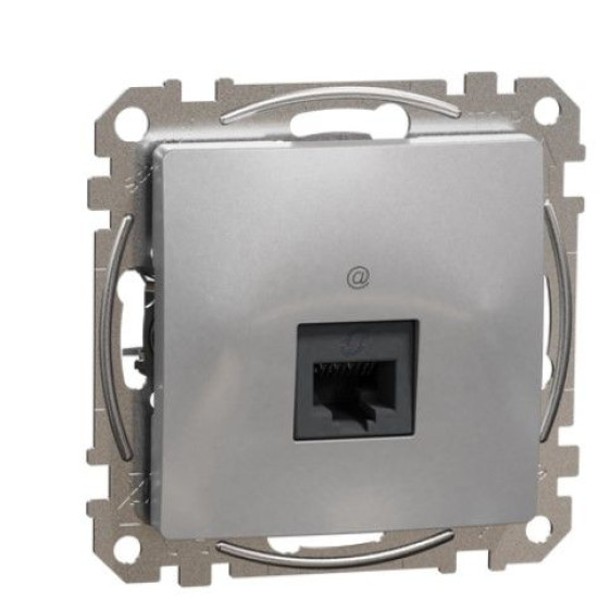 Комп'ютерна розетка Schneider Electric Sedna Design & Elements RJ45 кат. 5е UTP алюміній SDD113451