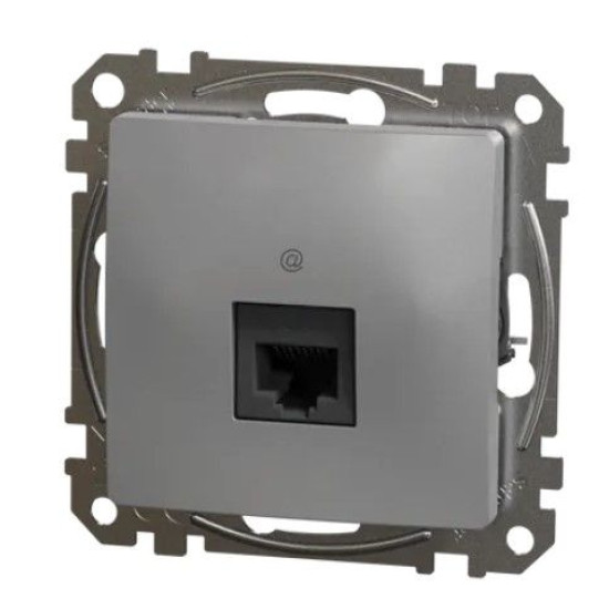 Комп'ютерна розетка Schneider Electric Sedna Design & Elements RJ45 кат. 5е UTP алюміній SDD113451