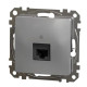 Комп'ютерна розетка Schneider Electric Sedna Design & Elements RJ45 кат. 5е UTP алюміній SDD113451
