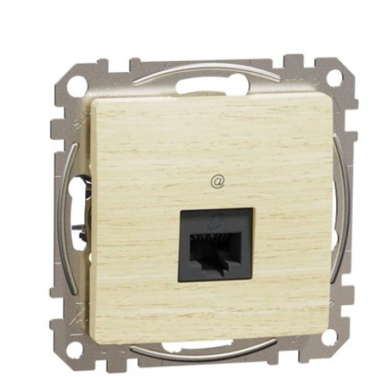 Комп'ютерна розетка Schneider Electric Sedna Design & Elements RJ45 кат. 5е UTP береза SDD180451