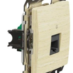 Комп'ютерна розетка Schneider Electric Sedna Design & Elements RJ45 кат. 5е UTP береза SDD180451