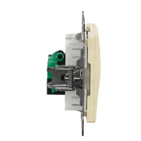 Комп'ютерна розетка Schneider Electric Sedna Design & Elements RJ45 кат. 5е UTP береза SDD180451