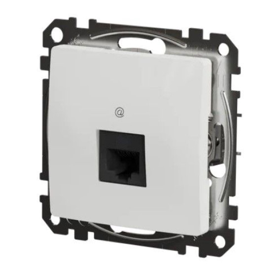 Комп'ютерна розетка Schneider Electric Sedna Design & Elements RJ45 кат. 5е UTP біла SDD111451