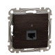 Комп'ютерна розетка Schneider Electric Sedna Design & Elements RJ45 кат. 5е UTP венге SDD181451