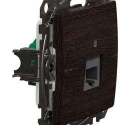 Комп'ютерна розетка Schneider Electric Sedna Design & Elements RJ45 кат. 5е UTP венге SDD181451