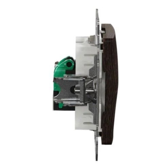 Комп'ютерна розетка Schneider Electric Sedna Design & Elements RJ45 кат. 5е UTP венге SDD181451