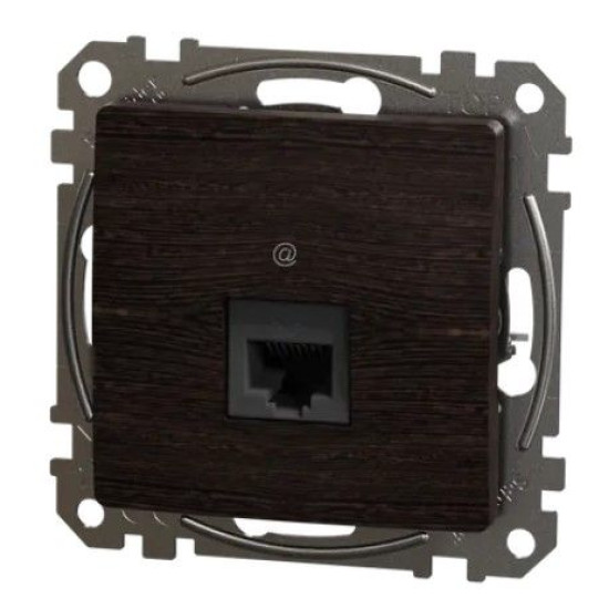 Комп'ютерна розетка Schneider Electric Sedna Design & Elements RJ45 кат. 5е UTP венге SDD181451