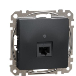 Комп'ютерна розетка Schneider Electric Sedna Design & Elements RJ45 кат. 5е UTP чорна SDD114451