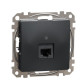 Комп'ютерна розетка Schneider Electric Sedna Design & Elements RJ45 кат. 5е UTP чорна SDD114451
