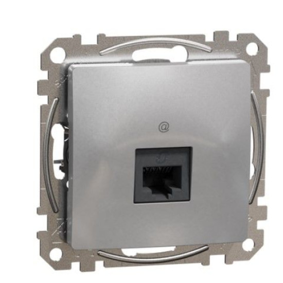 Комп'ютерна розетка Schneider Electric Sedna Design & Elements RJ45 кат. 6 STP алюміній SDD113461