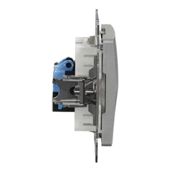 Комп'ютерна розетка Schneider Electric Sedna Design & Elements RJ45 кат. 6 STP алюміній SDD113461