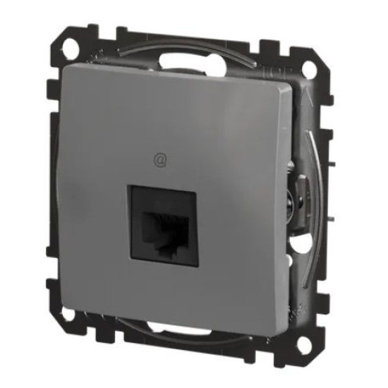 Комп'ютерна розетка Schneider Electric Sedna Design & Elements RJ45 кат. 6 STP алюміній SDD113461