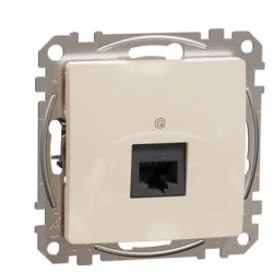 Комп'ютерна розетка Schneider Electric Sedna Design & Elements RJ45 кат. 6 STP бежева SDD112461