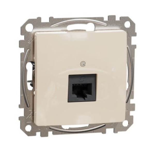 Комп'ютерна розетка Schneider Electric Sedna Design & Elements RJ45 кат. 6 STP бежева SDD112461