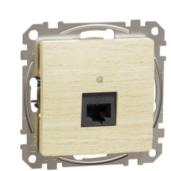 Комп'ютерна розетка Schneider Electric Sedna Design & Elements RJ45 кат. 6 STP береза SDD180461
