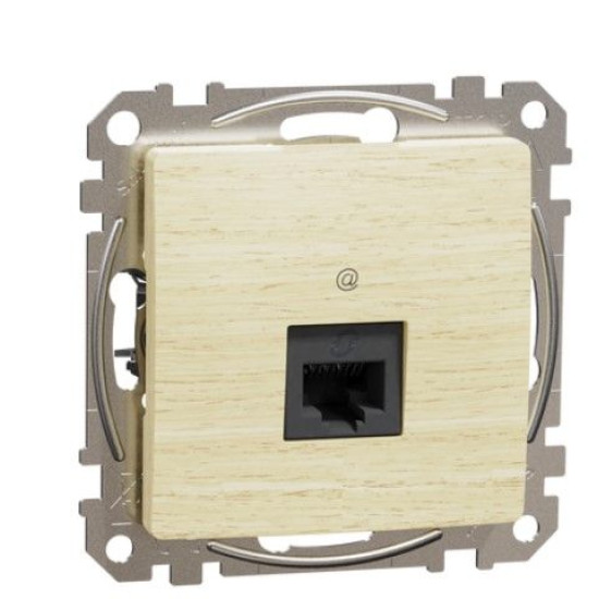 Комп'ютерна розетка Schneider Electric Sedna Design & Elements RJ45 кат. 6 STP береза SDD180461
