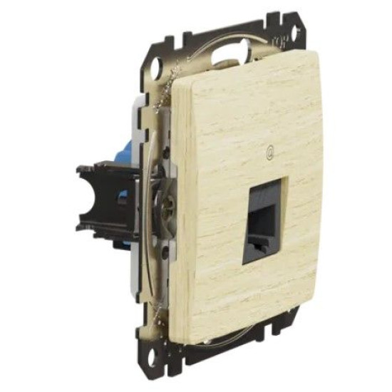 Комп'ютерна розетка Schneider Electric Sedna Design & Elements RJ45 кат. 6 STP береза SDD180461