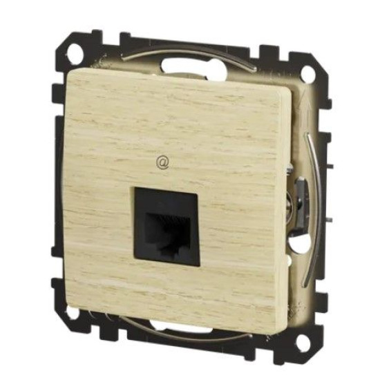 Комп'ютерна розетка Schneider Electric Sedna Design & Elements RJ45 кат. 6 STP береза SDD180461