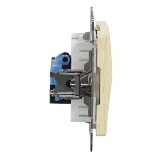 Комп'ютерна розетка Schneider Electric Sedna Design & Elements RJ45 кат. 6 STP береза SDD180461