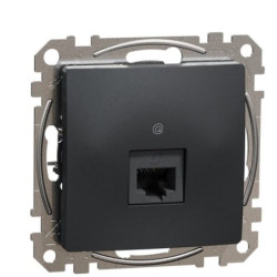 Комп'ютерна розетка Schneider Electric Sedna Design & Elements RJ45 кат. 6 STP чорна SDD114461