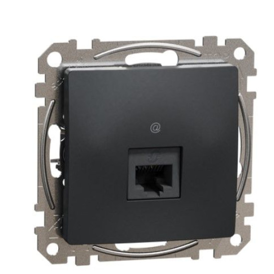 Комп'ютерна розетка Schneider Electric Sedna Design & Elements RJ45 кат. 6 STP чорна SDD114461