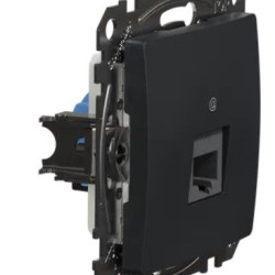 Комп'ютерна розетка Schneider Electric Sedna Design & Elements RJ45 кат. 6 STP чорна SDD114461
