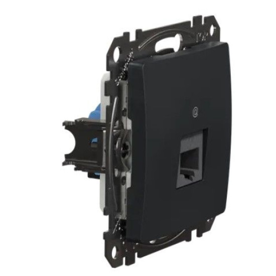 Комп'ютерна розетка Schneider Electric Sedna Design & Elements RJ45 кат. 6 STP чорна SDD114461