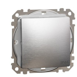 Одноклавішний перемикач Schneider Electric Sedna Design & Elements IP44 матовий алюміній SDD270106