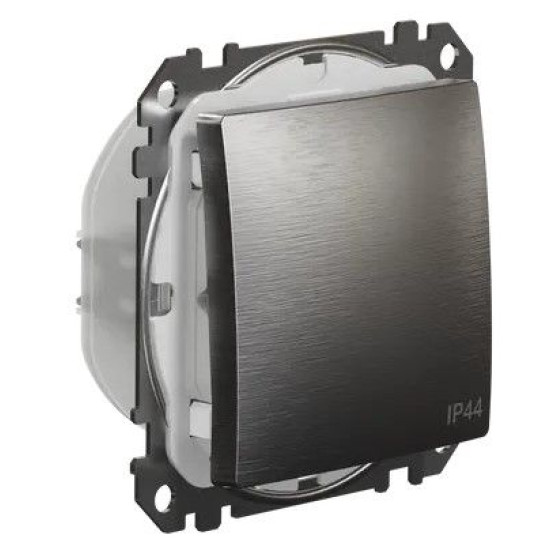 Одноклавішний перемикач Schneider Electric Sedna Design & Elements IP44 матовий алюміній SDD270106