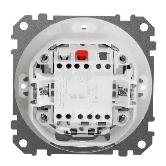 Одноклавішний перемикач Schneider Electric Sedna Design & Elements IP44 матовий алюміній SDD270106