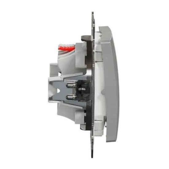 Одноклавішний перемикач Schneider Electric Sedna Design & Elements з кришкою IP44 алюміній SDD213106