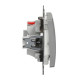 Одноклавішний перемикач Schneider Electric Sedna Design & Elements з кришкою IP44 алюміній SDD213106