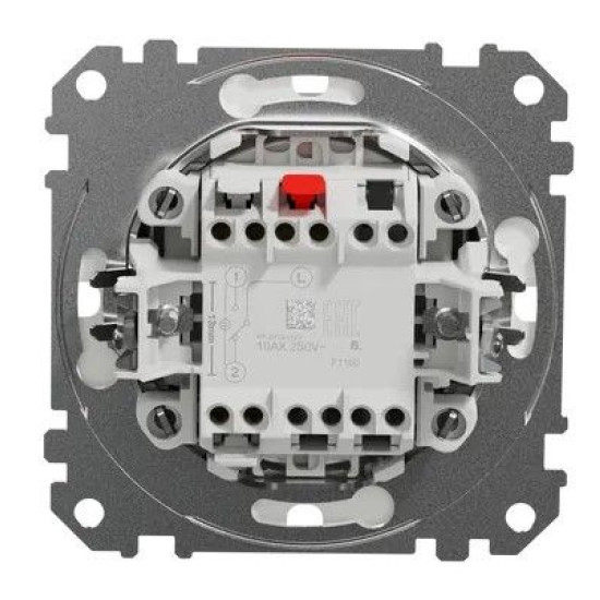Одноклавішний перемикач Schneider Electric Sedna Design & Elements з кришкою IP44 алюміній SDD213106