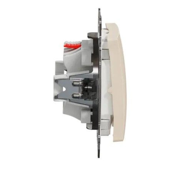 Одноклавішний перемикач Schneider Electric Sedna Design & Elements з кришкою IP44 бежевий SDD212106