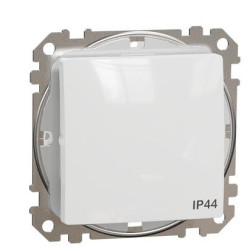 Одноклавішний перемикач Schneider Electric Sedna Design & Elements з кришкою IP44 білий SDD211106