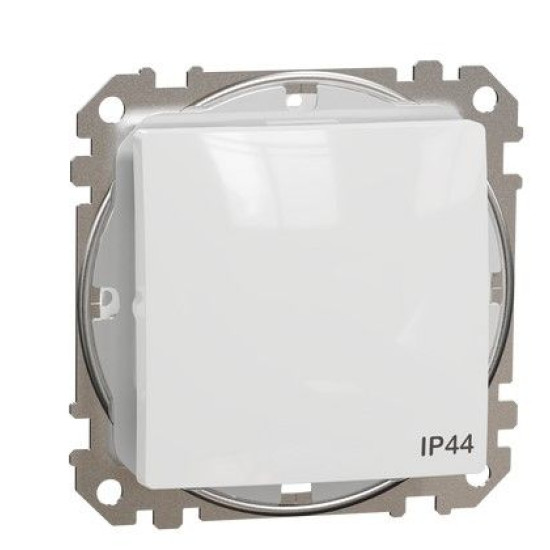 Одноклавішний перемикач Schneider Electric Sedna Design & Elements з кришкою IP44 білий SDD211106