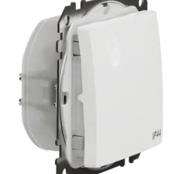 Одноклавішний перемикач Schneider Electric Sedna Design & Elements з кришкою IP44 білий SDD211106