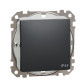 Одноклавішний перемикач Schneider Electric Sedna Design & Elements з кришкою IP44 чорний SDD214106