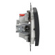 Одноклавішний перемикач Schneider Electric Sedna Design & Elements з кришкою IP44 чорний SDD214106