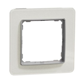 Однопостова рамка Schneider Electric Sedna Elements штучне біле скло SDD360801