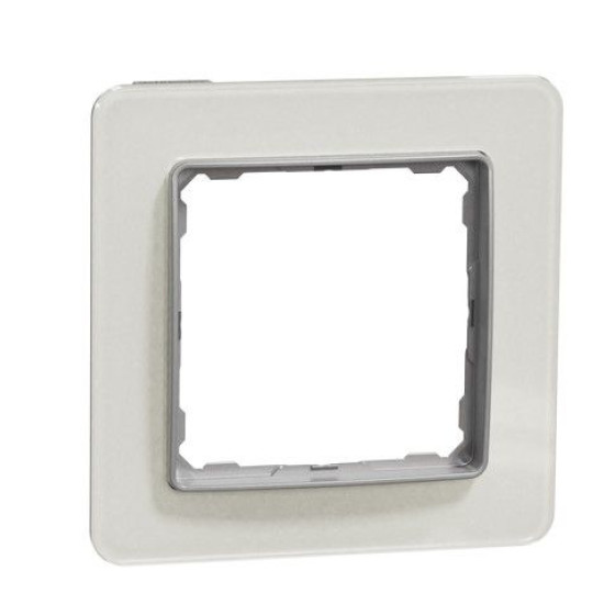 Однопостова рамка Schneider Electric Sedna Elements штучне біле скло SDD360801