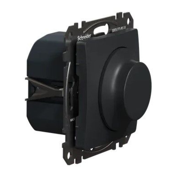 Поворотний світлорегулятор Schneider Electric Sedna Design & Elements RC 3-370 Вт чорний SDD114501