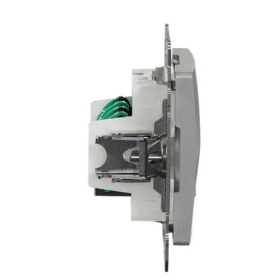 Подвійна комп'ютерна розетка Schneider Electric Sedna Design & Elements RJ45 кат. 5е UTP алюміній SDD113452