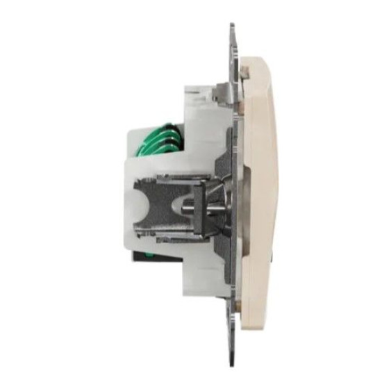 Подвійна комп'ютерна розетка Schneider Electric Sedna Design & Elements RJ45 кат. 5е UTP бежева SDD112452