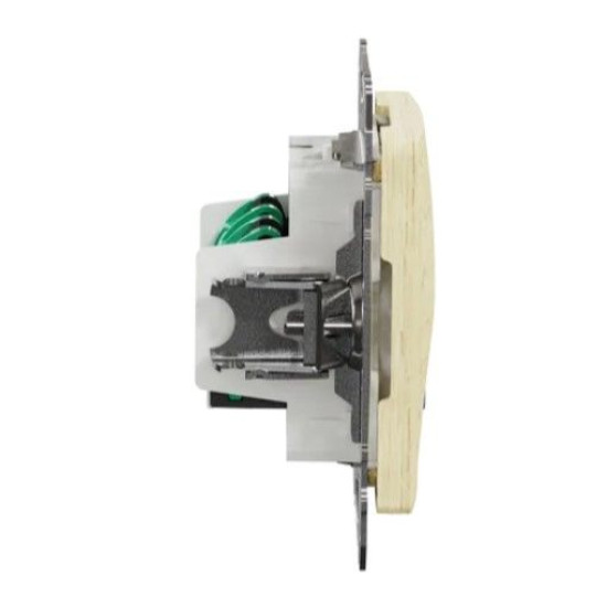 Подвійна комп'ютерна розетка Schneider Electric Sedna Design & Elements RJ45 кат. 5е UTP береза SDD180452
