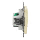 Подвійна комп'ютерна розетка Schneider Electric Sedna Design & Elements RJ45 кат. 5е UTP береза SDD180452