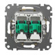 Подвійна комп'ютерна розетка Schneider Electric Sedna Design & Elements RJ45 кат. 5е UTP береза SDD180452