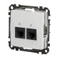 Подвійна комп'ютерна розетка Schneider Electric Sedna Design & Elements RJ45 кат. 5е UTP біла SDD111452