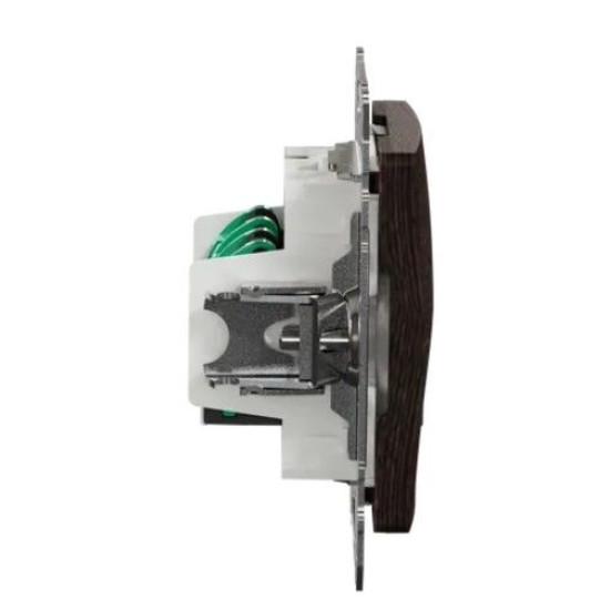 Подвійна комп'ютерна розетка Schneider Electric Sedna Design & Elements RJ45 кат. 5е UTP венге SDD181452